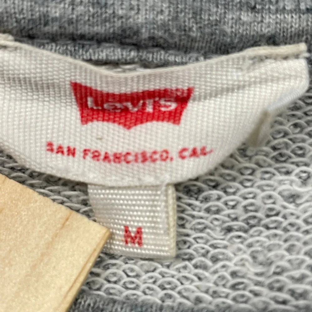 Levi's Batwing Logo Sweatshirt Mens Medium Grey‎ Pullover Raglan Sleeve